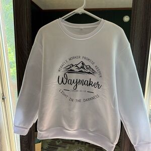 White Waymaker Graphic Sweatshirt